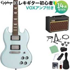 Epiphone エピフォン Power Players SG IBL エレキギター初心者14点セット〔VOXアンプ付き〕 7/8サイズミニギター｜shimamura