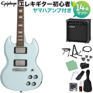 Epiphone エピフォン Power Players SG IBL エレキギター初心者14点セット〔ヤマハアンプ付き〕 7/8サイズミニギター｜shimamura