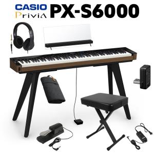 CASIO カシオ 電子ピアノ 88鍵盤 PX-S6000 BKヘッドホン・専用スタンド・Xイス・ダンパーペダル｜shimamura