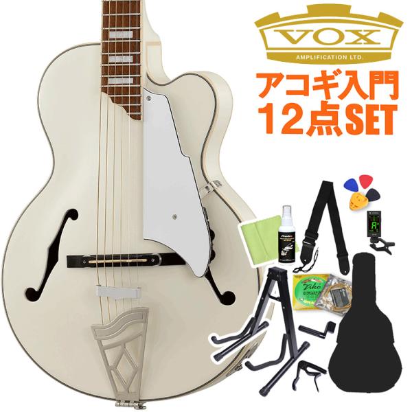 VOX ボックス VGA-5TPS PW アコースティックギター初心者12点セット パールホワイト ...