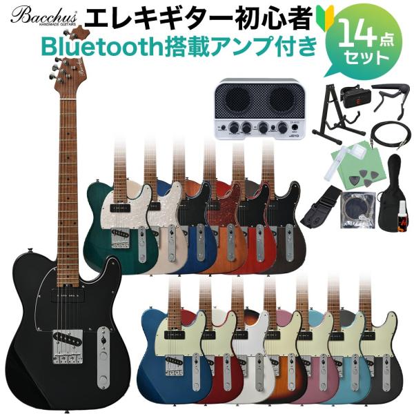 Bacchus バッカス TACTICS-STD/RSM エレキギター初心者14点セットBlueto...