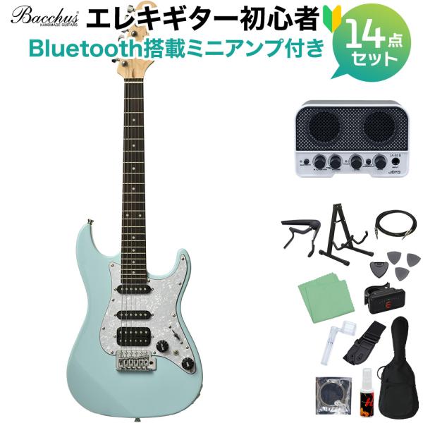 Bacchus バッカス GS-Mini PTL-SOB エレキギター初心者14点セット 〔Blue...