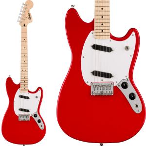 Squier by Fender スクワイヤー / スクワイア SONIC MUSTANG Maple Fingerboard White Pickguard Torino Red ムスタング エレキギター ソニック｜shimamura