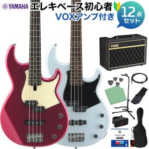 YAMAHA ヤマハ BB434 ベース 初心者12点セット 〔VOXアンプ付〕 Ice Blue / Red Metallic BB400 Series｜shimamura