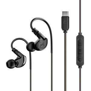 MEE Audio ミーオーディオ M6-USB Black USB-Ｃ対応 耳掛け式 スポーツイヤホン EP-M6USB-BK｜shimamura