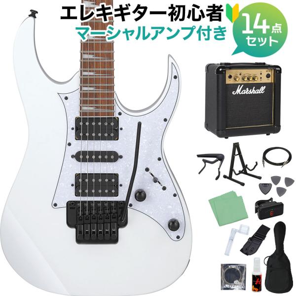 Ibanez アイバニーズ RG450DXB WH エレキギター初心者14点セット マーシャルアンプ...