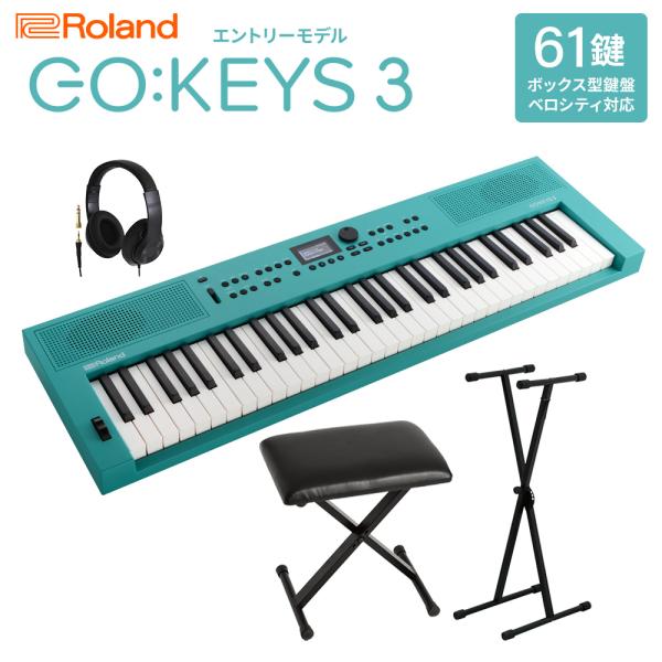 Roland ローランド GO:KEYS3 TQ ポータブルキーボード 61鍵盤 ヘッドホン・Xスタ...