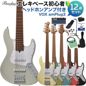 【美品・動作確認済】Bacchus WL5-ASH33-AC RSM 　バッカス Bacchus（バッカス） WL5-STD33-AC RSM/M 5弦ベース初心者12点セット