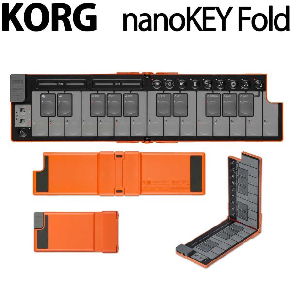 KORG コルグ nanoKEY Fold (Lava Orange) 25鍵盤 MIDIキーボード...
