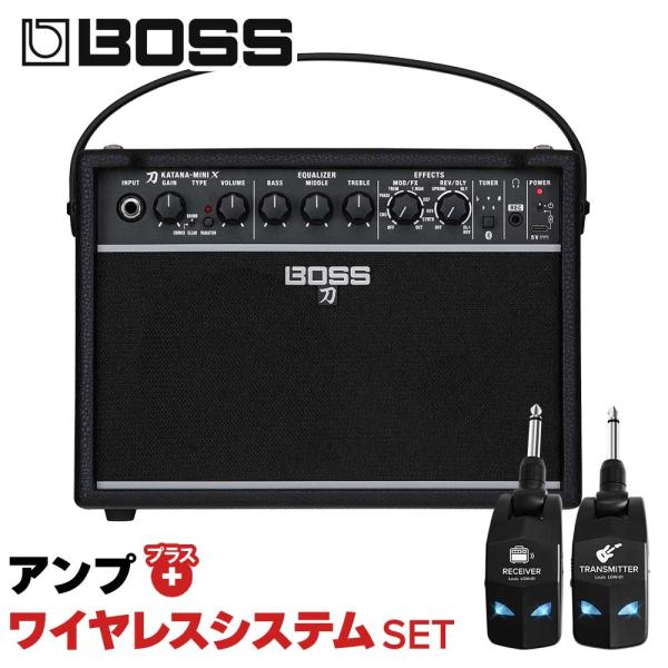 簡単操作♪シールド不要で快適演奏 BOSS ボス KATANA-MINI X + LGW-01 ワイ...