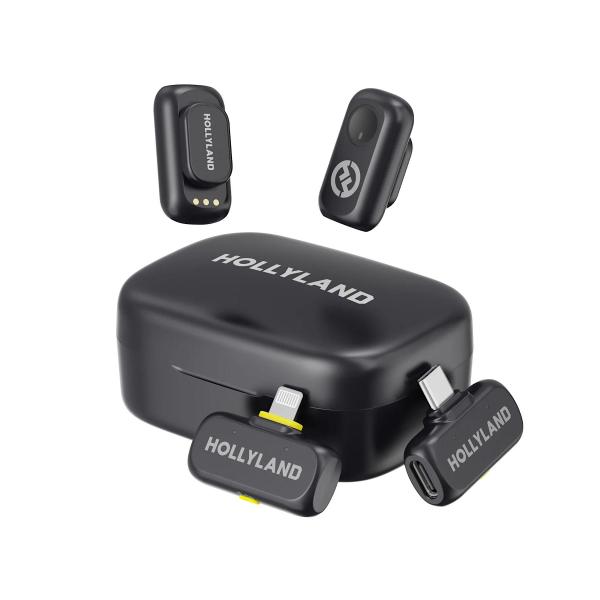 HOLLYLAND Lark A1 Combo Black ワイヤレスマイクセット 送信機 x2 +...