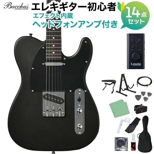 Bacchus BTE-1-RSM/R GM (Glossy Matte) エレキギター初心者14点...
