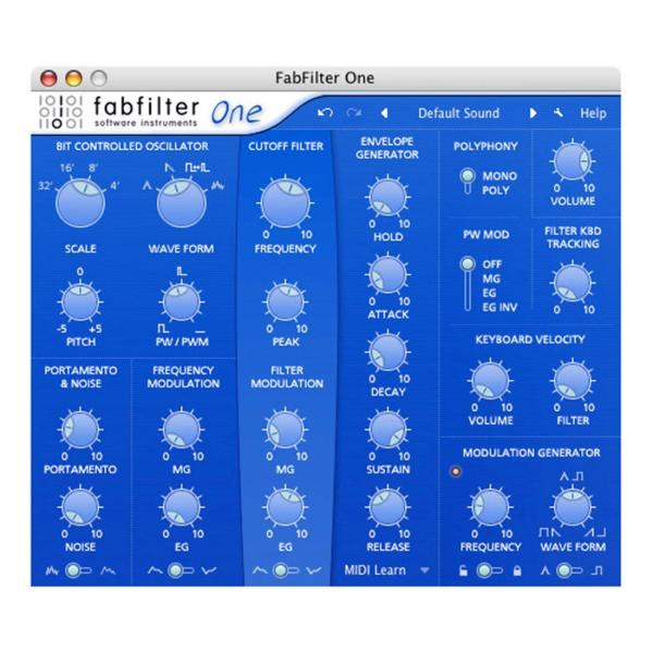 fabfilter ファブフィルター One プラグインソフトウェア  メール納品 代引き不可