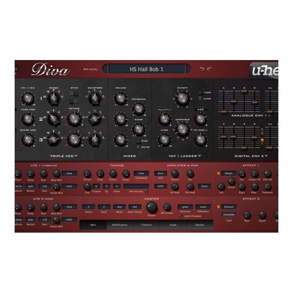 特価 2025/12/02迄 u-he ユーヒー Diva バーチャルアナログ シンセサイザー