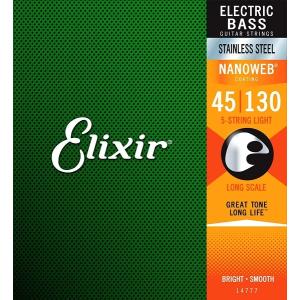 Elixir エリクサー NANOWEB ステンレススチール 45-130 5-String ライト #14777 5弦エレキベース弦｜shimamura