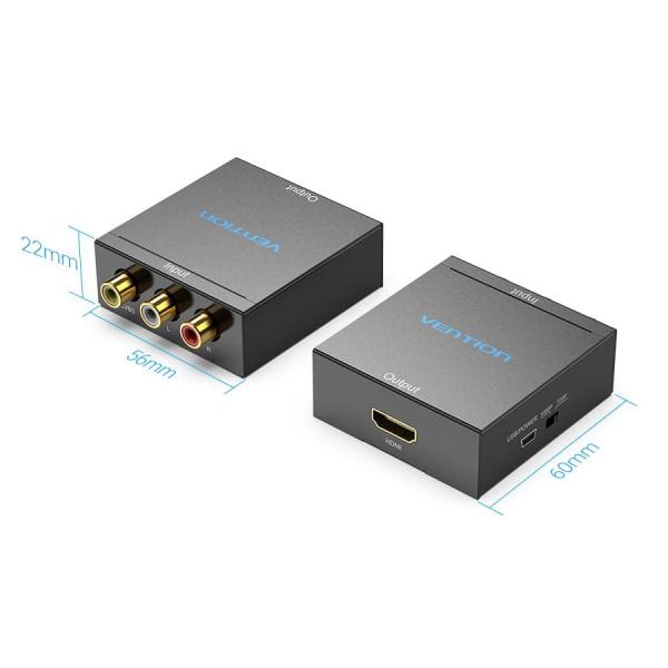 VENTION ベンション RCA to HDMI Converter Black Metal Ty...