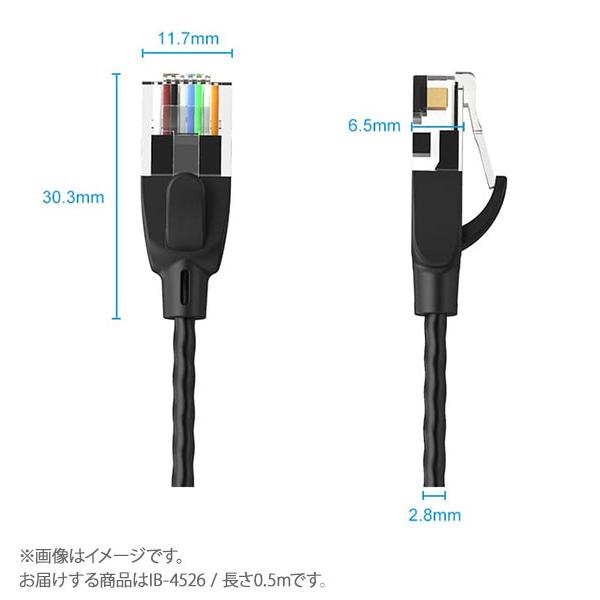VENTION ベンション CAT6a UTP Patch Cord Cable 0.5M Blac...