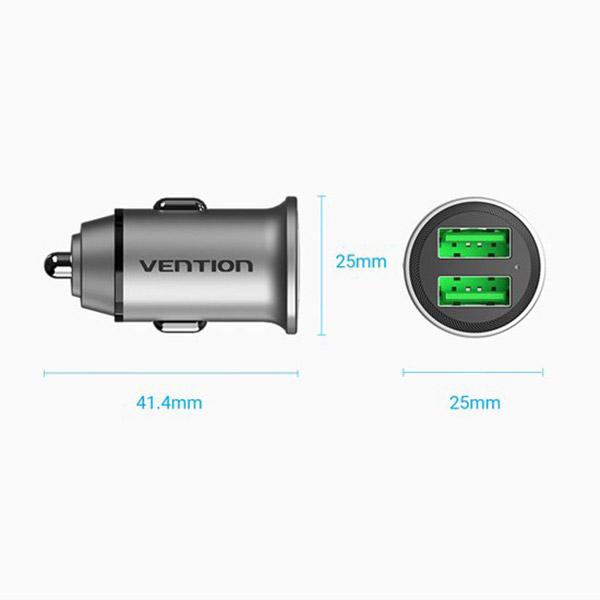 VENTION ベンション Two-Port USB A+A(18/18) Car Charger ...