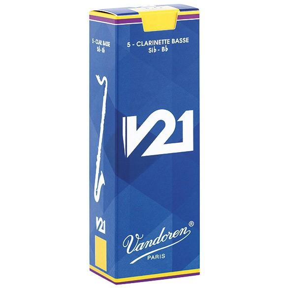 Vandoren バンドレン V21 バスクラリネットリード 〔硬さ：2 1/2〕 〔5枚入り〕