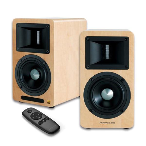 AIRPULSE　A80(ペア) DAC付アクティブワイヤレススピーカー(PINEWOOD)