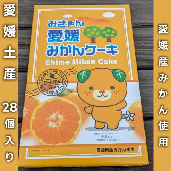 みきゃん 愛媛みかんケーキ 28個入り 愛媛県産みかん使用 愛媛土産 愛媛限定