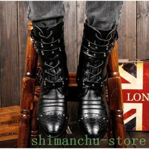 メンズショートブーツバイクブーツワークブーツエンジニアブーツ作業靴エンジニアブーツ滑り止めサイドジップ