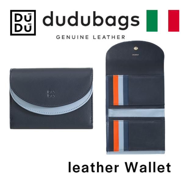 Dudubags イタリア 本革 財布 ギフト イタリアンレザー スモール レザー 二つ折り メンズ...