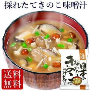 フリーズドライ  採れたてきのこ味噌汁 (10食入り)  食品 野菜 味噌汁 の具 インスタント  ...