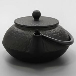 南部鉄器 鉄瓶 岩鋳 5型七宝 黒焼付 0.6...の詳細画像2