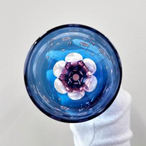 江戸切子 足付グラス ペア 桜文様 彩鳳 M-...の詳細画像5