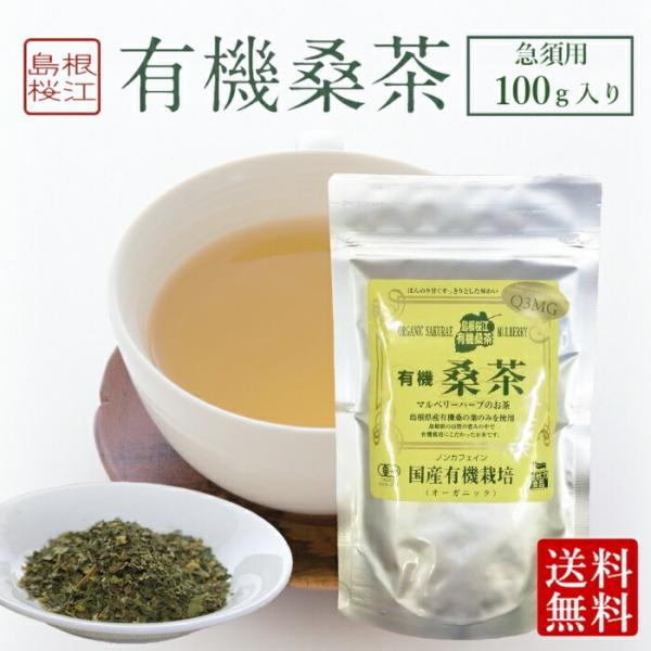 桑の葉茶 ( 急須用 100g ) 有機桑茶 ノンカフェイン DNJ Q3MG お茶 の効能 桑の葉...