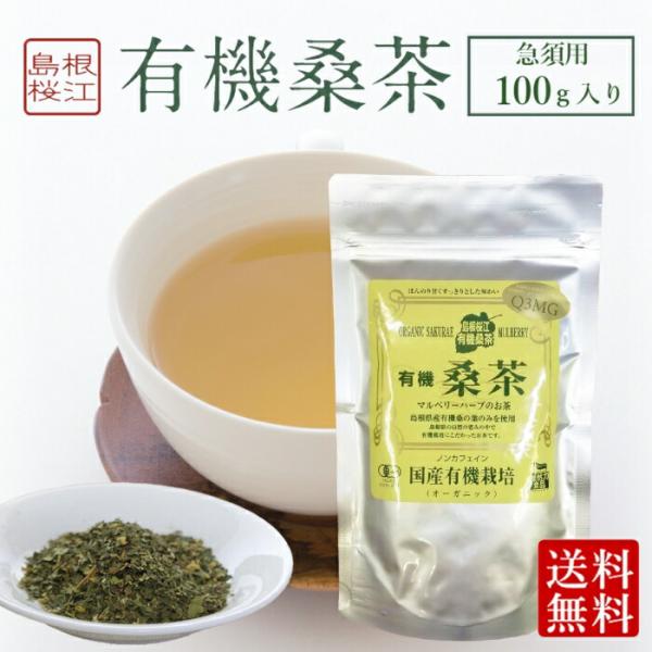 桑の葉茶 ( 急須用 100g )   有機桑茶  ノンカフェイン  DNJ  Q3MG お茶 の効...