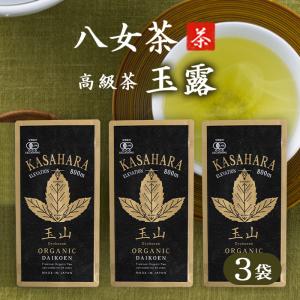 八女茶 特上白折 農薬不使用 150g ×3本 煎茶 白折り 有機栽培 JAS 有機