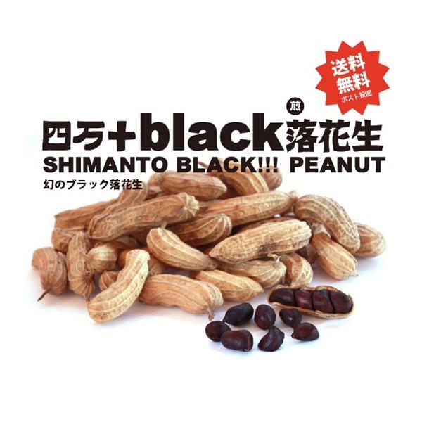 送料無料！四万十ブラック落花生50g2個セット　四万十町産の真っ黒な渋皮落花生　コクや香りが絶品！プ...