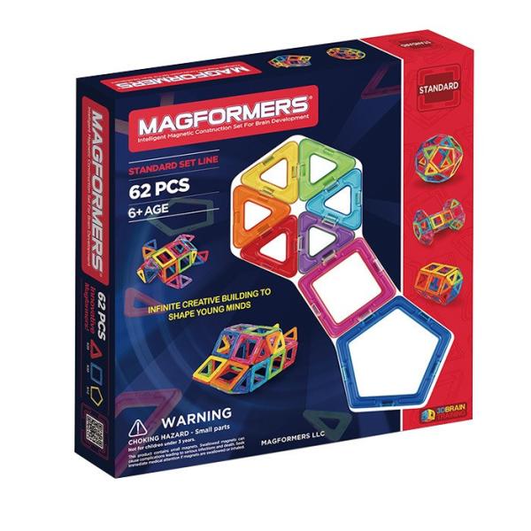 マグフォーマー MAGFORMERS 62ピース スタンダードセット マグネットブロック 創造力 想...