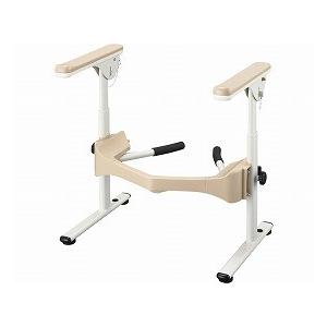 安寿　洋式トイレ用フレーム　S-はねあげR-2 / 533-086　プラスチック製ひじ掛け（アロン化...