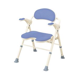 安寿 折りたたみシャワーベンチ A-Sフィット / 536-045 ブルー（アロン