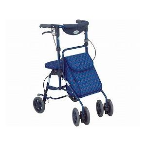 島製作所　フォルテ　ブルー柄　新品未使用　送料無料　シルバーカー　介護 フォルテ / 二筋格子ブルー（島製作所） : 介護用品のシマヤメディカル