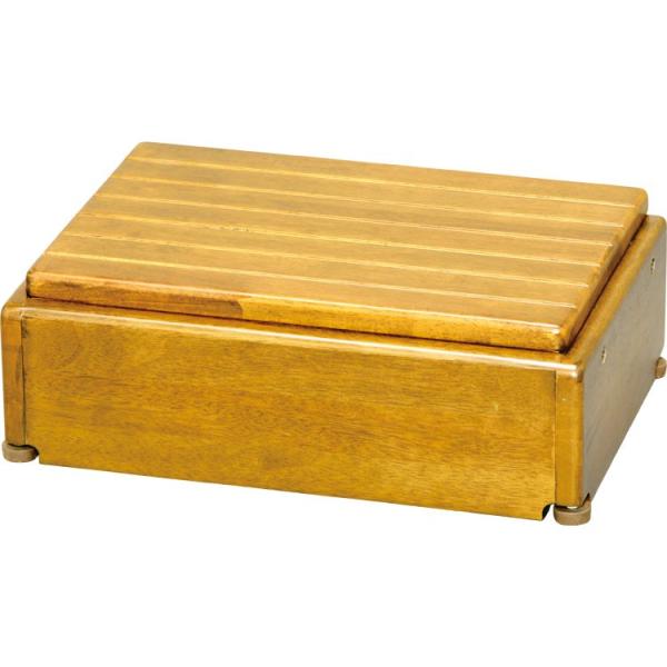 安寿　木製玄関台　高さ調整タイプ　S45W-30-1段 / 535-572　ライトブラウン（アロン化...