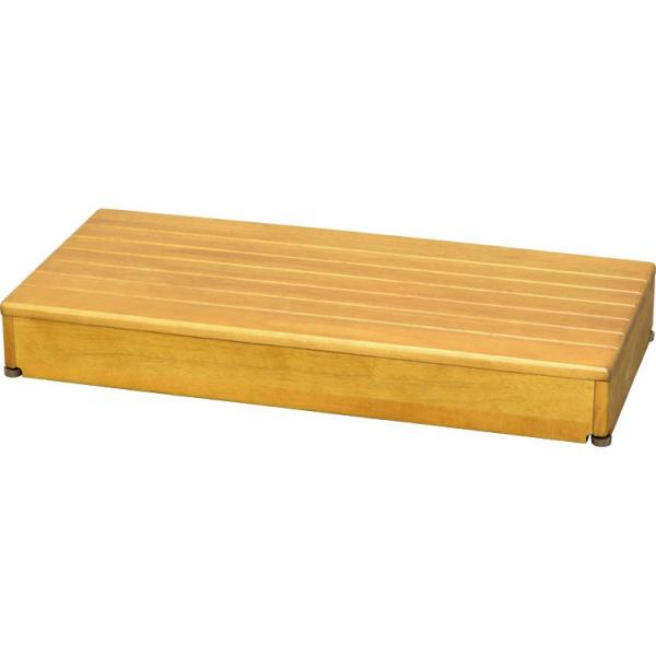 安寿　木製玄関台　1段タイプ　90W-40-1段 / 535-592　ライトブラウン（アロン化成）