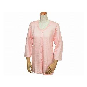 キルト八分袖前開きシャツ（ワンタッチテープ式）　婦人用 / W461　ピーチ　LL（ウエル）