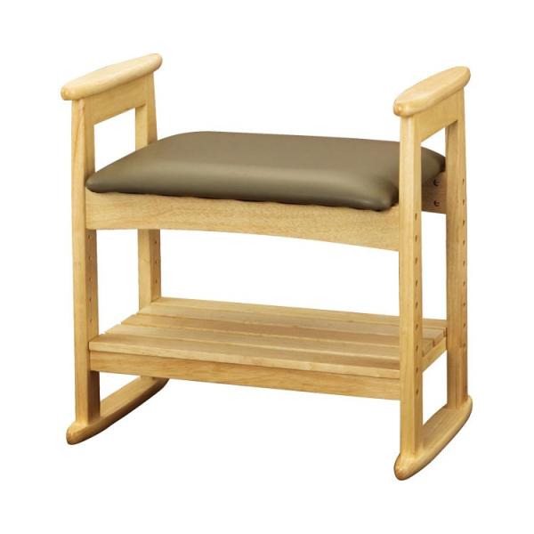 肘付スツール / W-5H　ナチュラル（弘益）