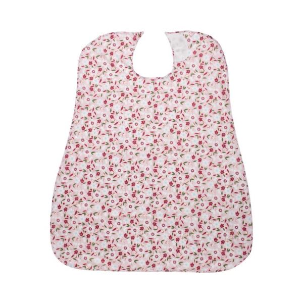 介援隊　食事用エプロン / CX-01002　花柄ピンク（介援隊）