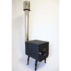 新保製作所 ミニ 薪ストーブ キャンプセット”チョッパー” ステンレス