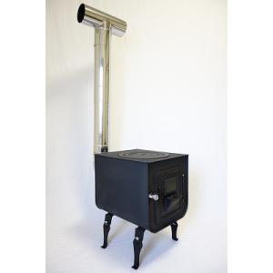 新保製作所 ミニ 薪ストーブ キャンプセット”チョッパー” ステンレス