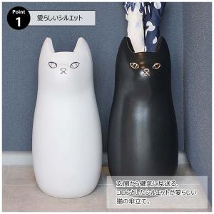 ねこ 傘立て 陶器 おしゃれ 可愛い 内側コー...の詳細画像2