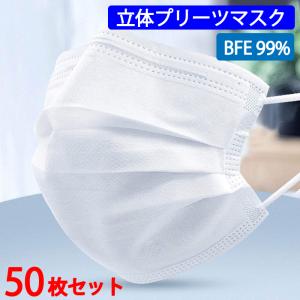 マスク 50枚 袋(10枚×5袋)or50枚箱 使い捨て/袋入り 白
