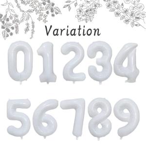 数字 バルーン 白 約60cm バルーン 風船...の詳細画像1