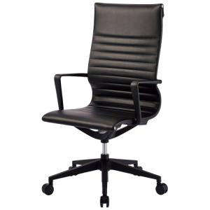 アイコ 役員イス M-1075BK ハイバック レザー