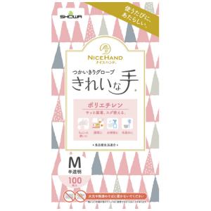 ショーワグローブ ナイスハンド使いきりポリエチＭ　１００枚Ｘ３０箱 ＮＨＫＴＴＰＥ−１００Ｐ−Ｍ｜shimiz